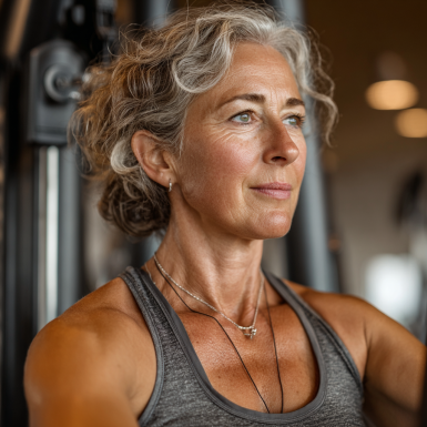 Активні люди старшого віку займаються фітнесом